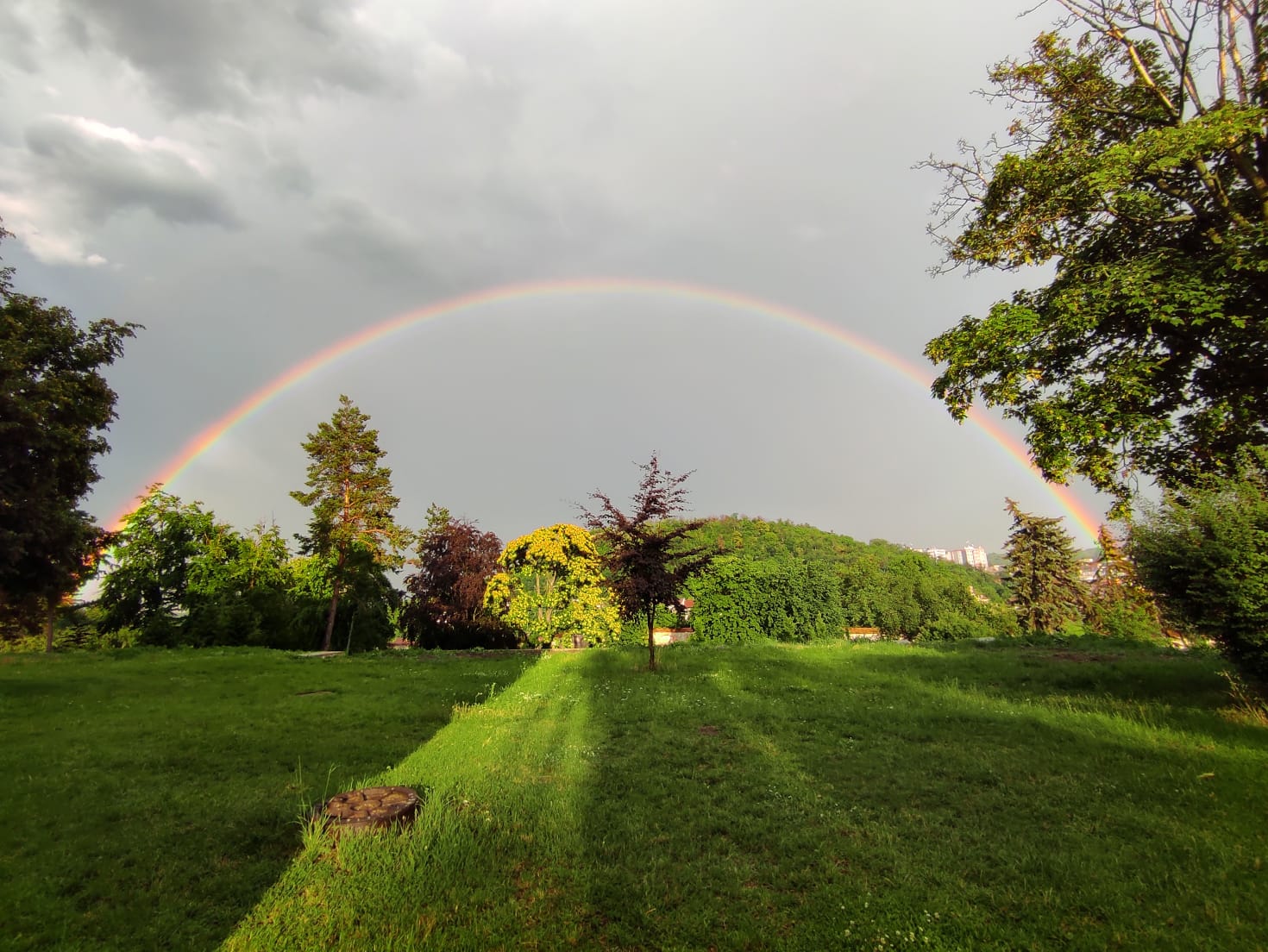 duha nad zahradou